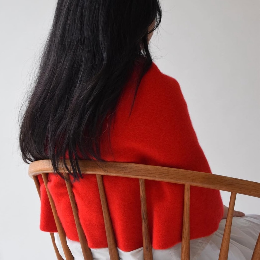 Red Cozy Women's Shawl Shrug - Brand Unspecified